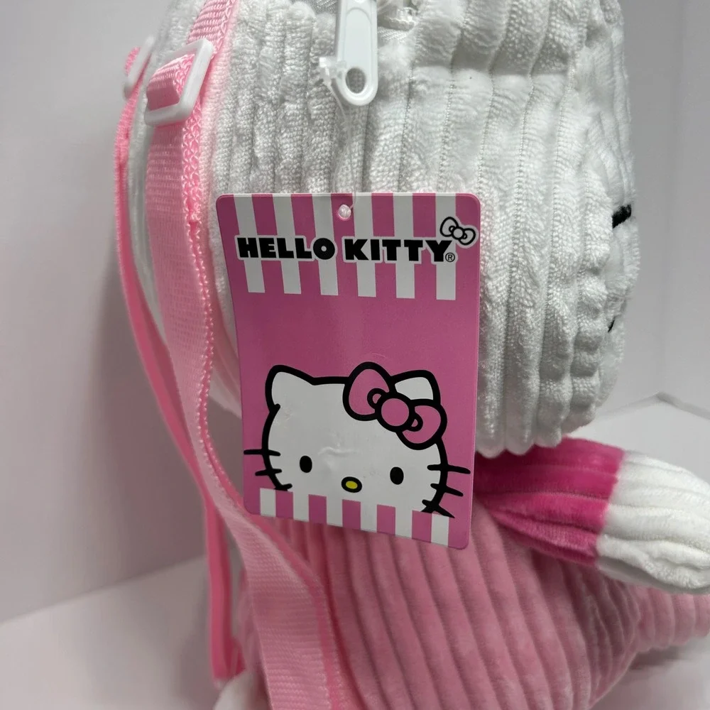 Hello Kitty Pink Corduroy Plush Mini Backpack‎ Sanrio New with Tags